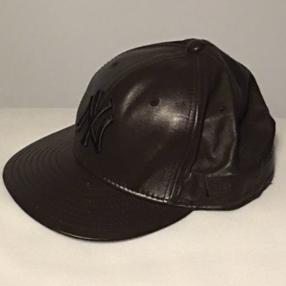 New Era NY YANKEES Brown Leather Baseball Cap - Picture 2 of 11